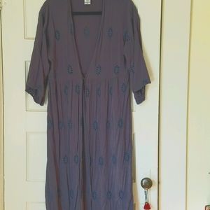 ☆Dusty Purple Embroidered Duster☆